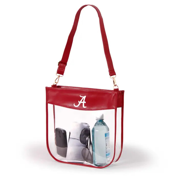 The Kate Alabama Crimson and White Clear Purse