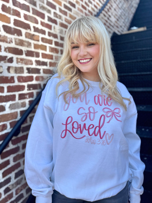 John 3:16 White Sweatshirt