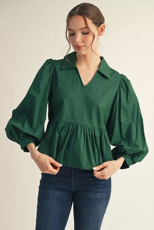 The Susan Top - Hunter Green