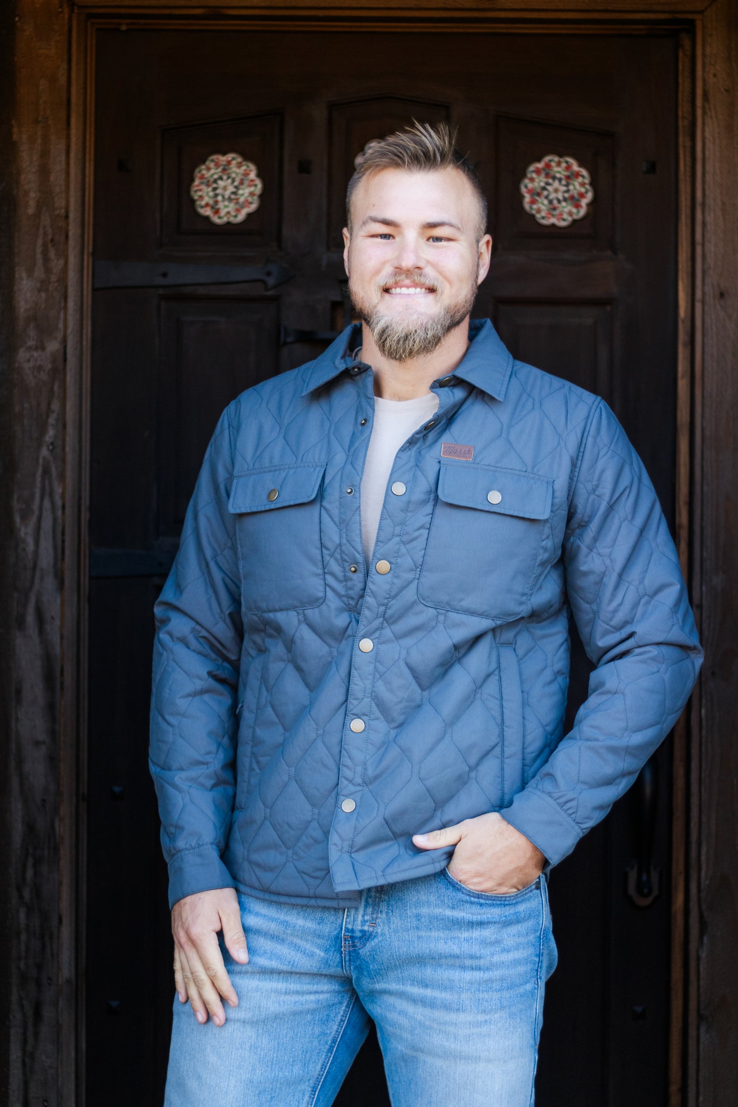 Marsh Wear Saluda Puff Shacket- Charcoal