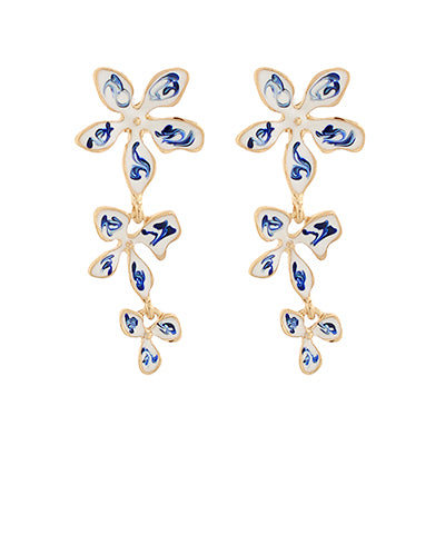 Toile Flower Earrings