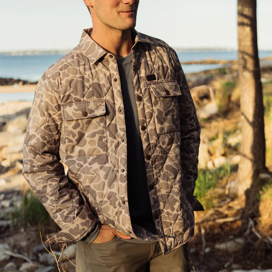 Marsh Wear Saluda Puff Shacket - Khaki Mallard Camo