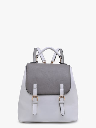 Jen & Co Brooks Backpack - White/Grey