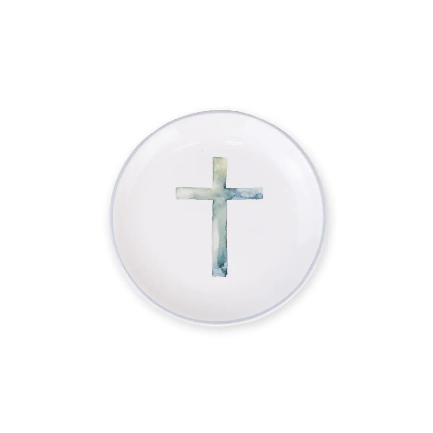 Watercolor Cross Trinket Dish