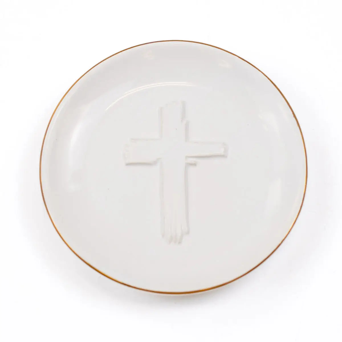 White Cross Trinket Dish