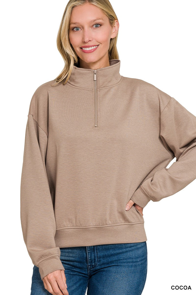 By the Fire Quarter Zip - Brown