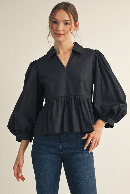 The Susan Top - Black