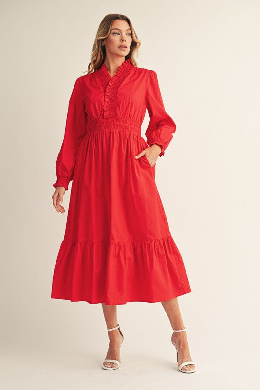 For the Moment Dress - Red