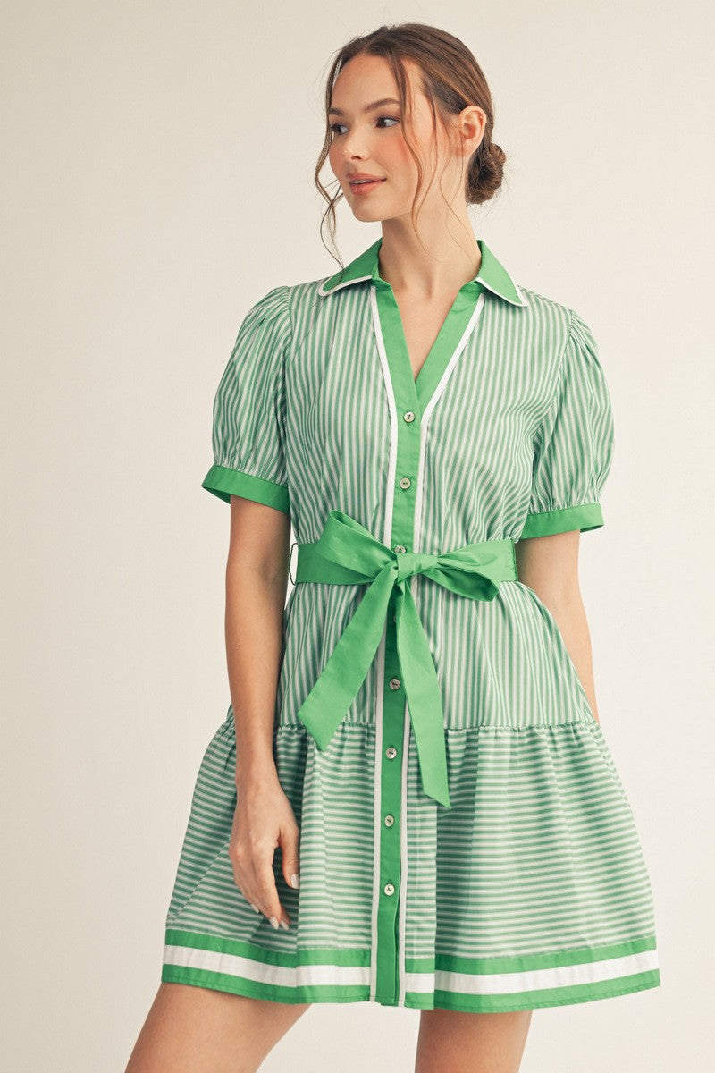 Going in Style Mini Dress - Green