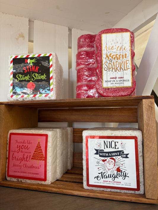 Christmas Caren Soap Sponges