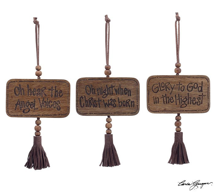 Wooden Quote Ornament