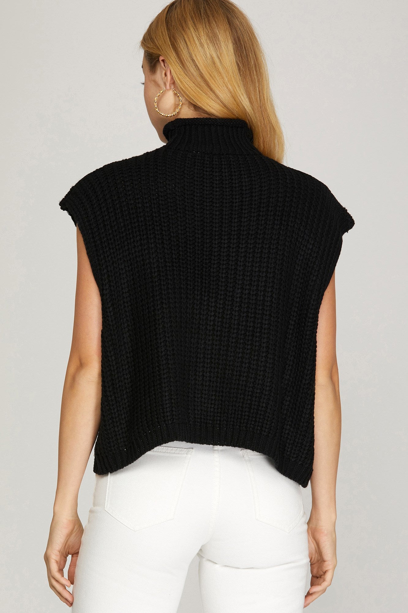 Girls Just Wanna Have Fun Sweater Vest - Black