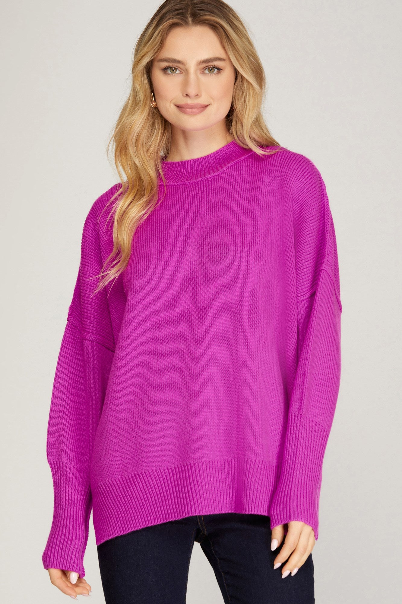 The Gabby Sweater - Magenta