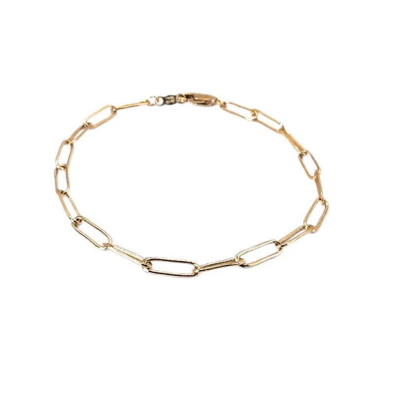 Essential Petite Paperclip Links Bracelet in 14k gold-filled
