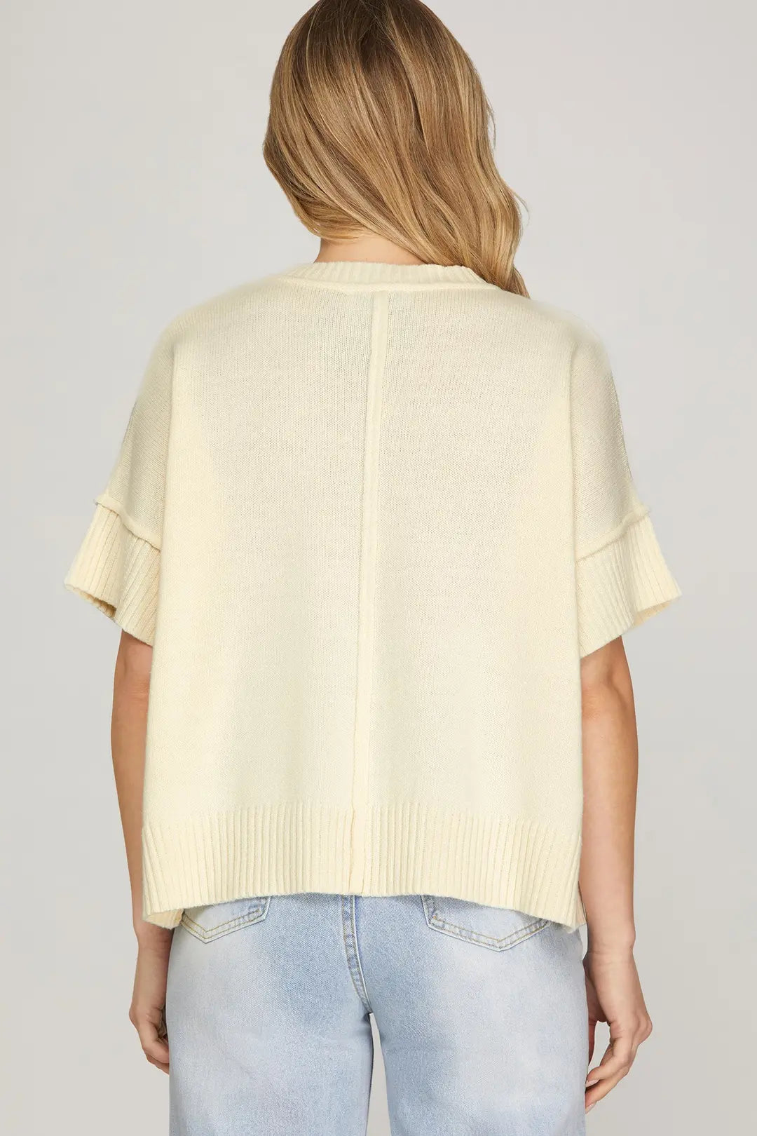 The Charlotte Sweater Top - Cream