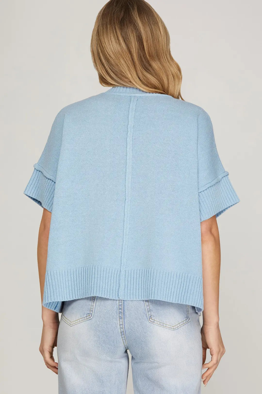 The Charlotte Sweater Top - Blue