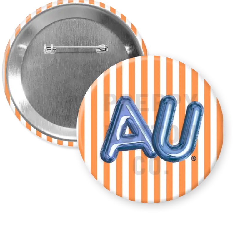 Auburn Gameday Button - Balloon Stripe
