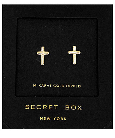 Basic Boxed Cross Studs