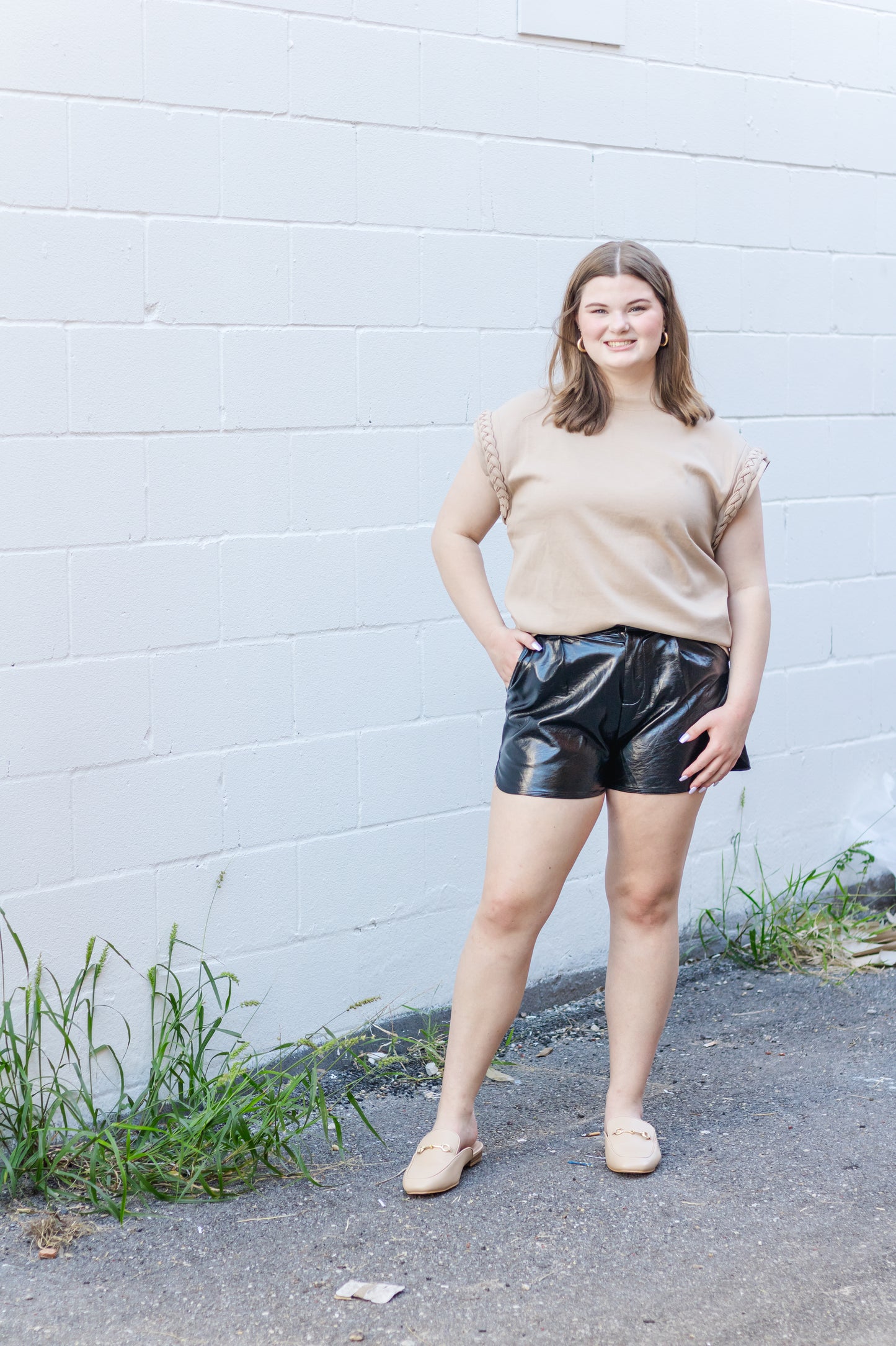 It Girl Faux Leather Shorts