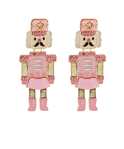 Swivel Metal Nutcracker Earrings