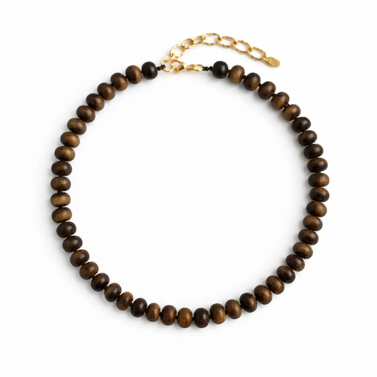 Beaded Necklace - Tiger's Eye Brown