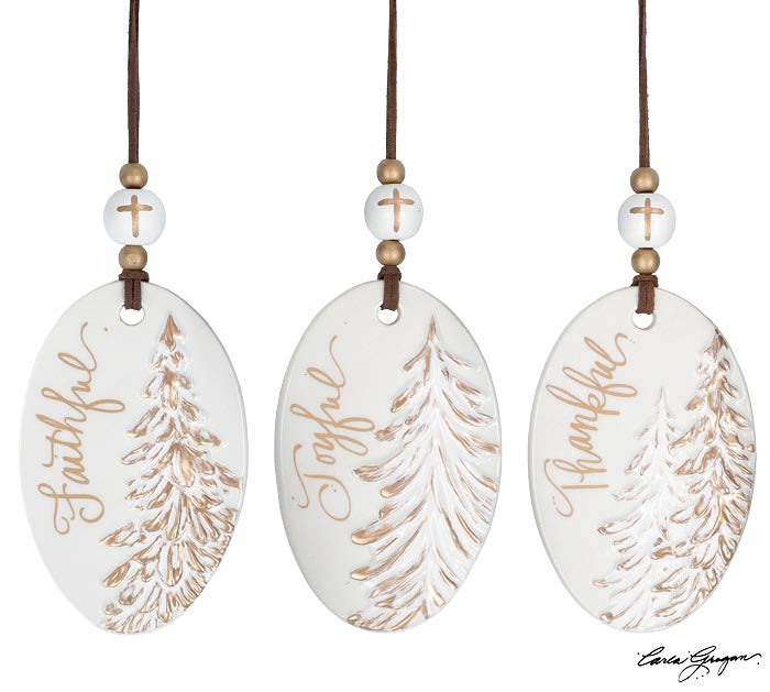 Oval Tree Message Ornament