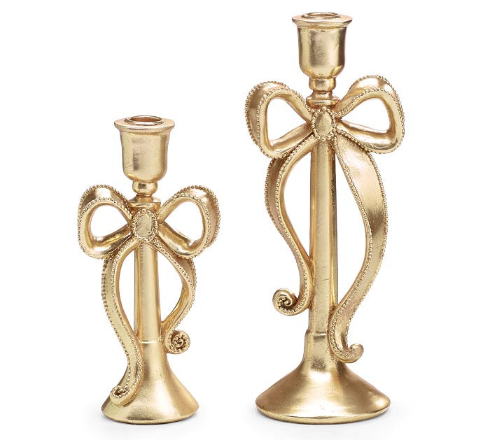 Bow Candlestick Holder Set