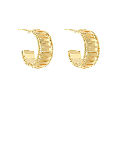 Textured Stud Hoops