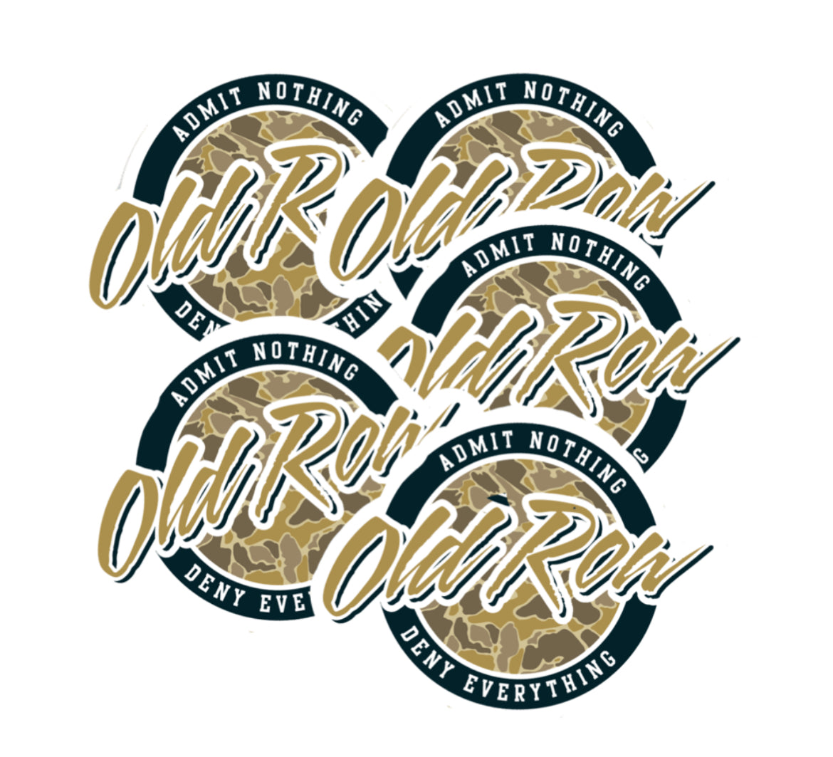 Old Row Camo Circle Logo Sticker
