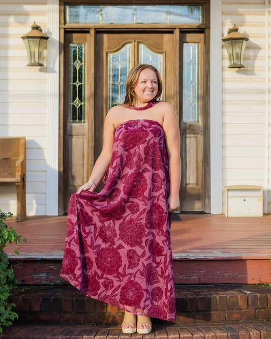 Witnessing a Moment Dress - Merlot