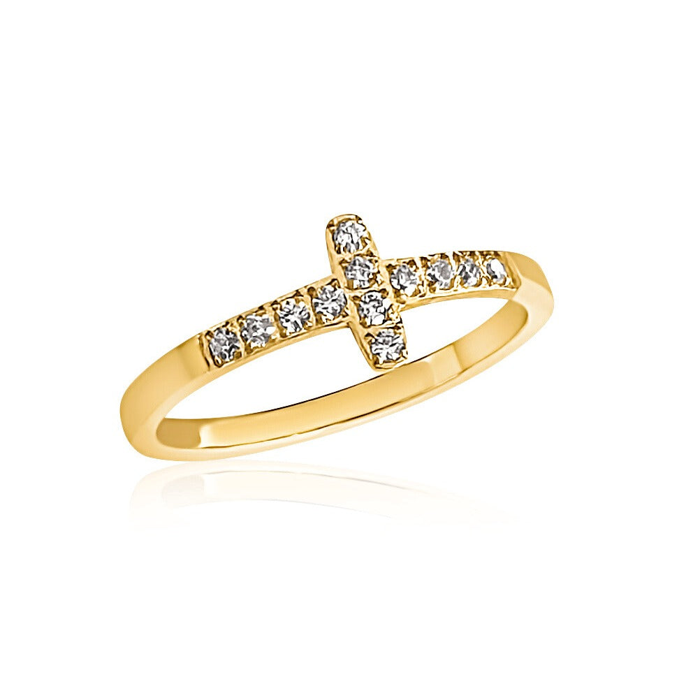 Ellie Vail Brooks Sideways Cross Ring