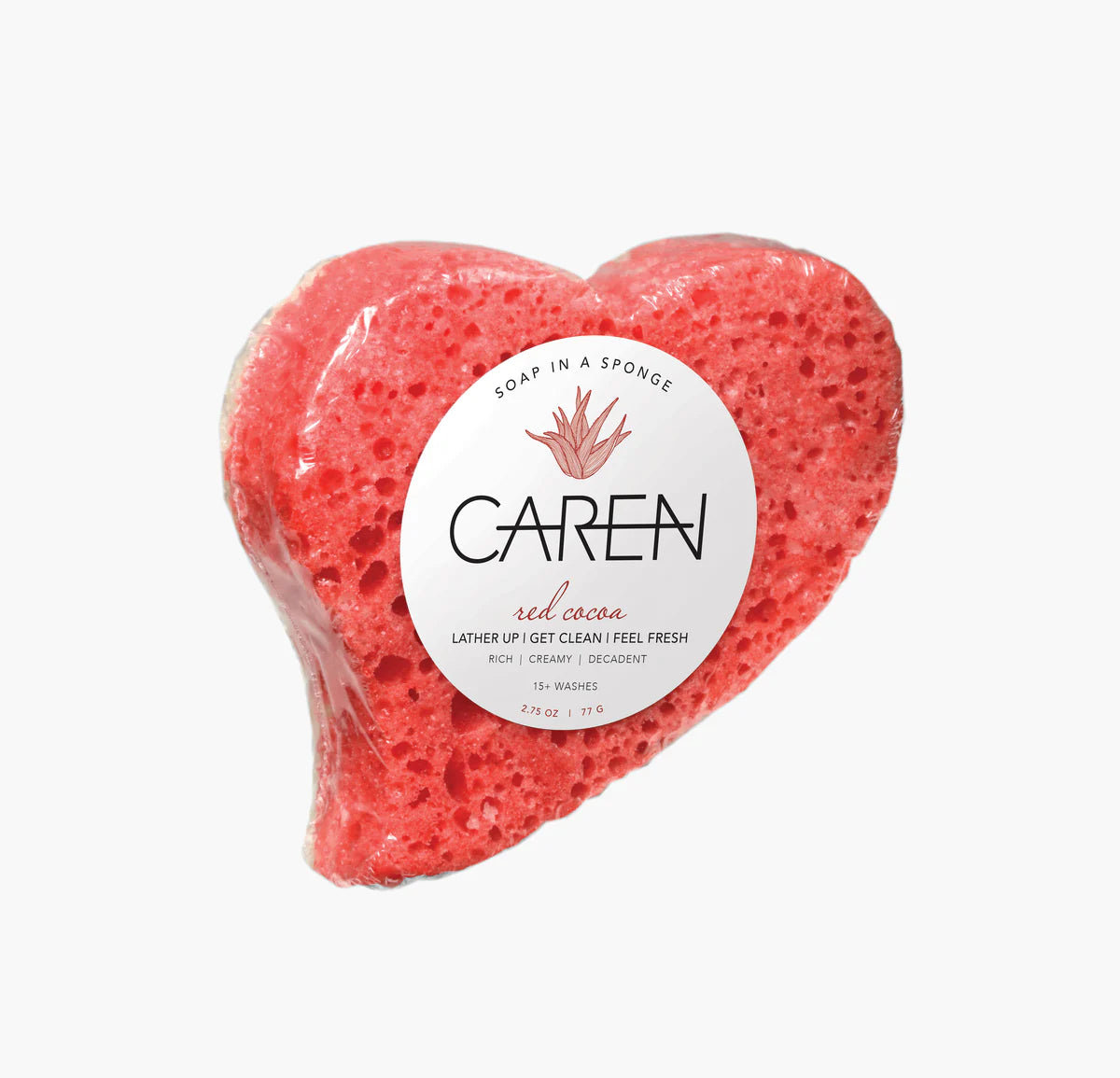 Caren Soap Sponge - Red Cocoa Heart