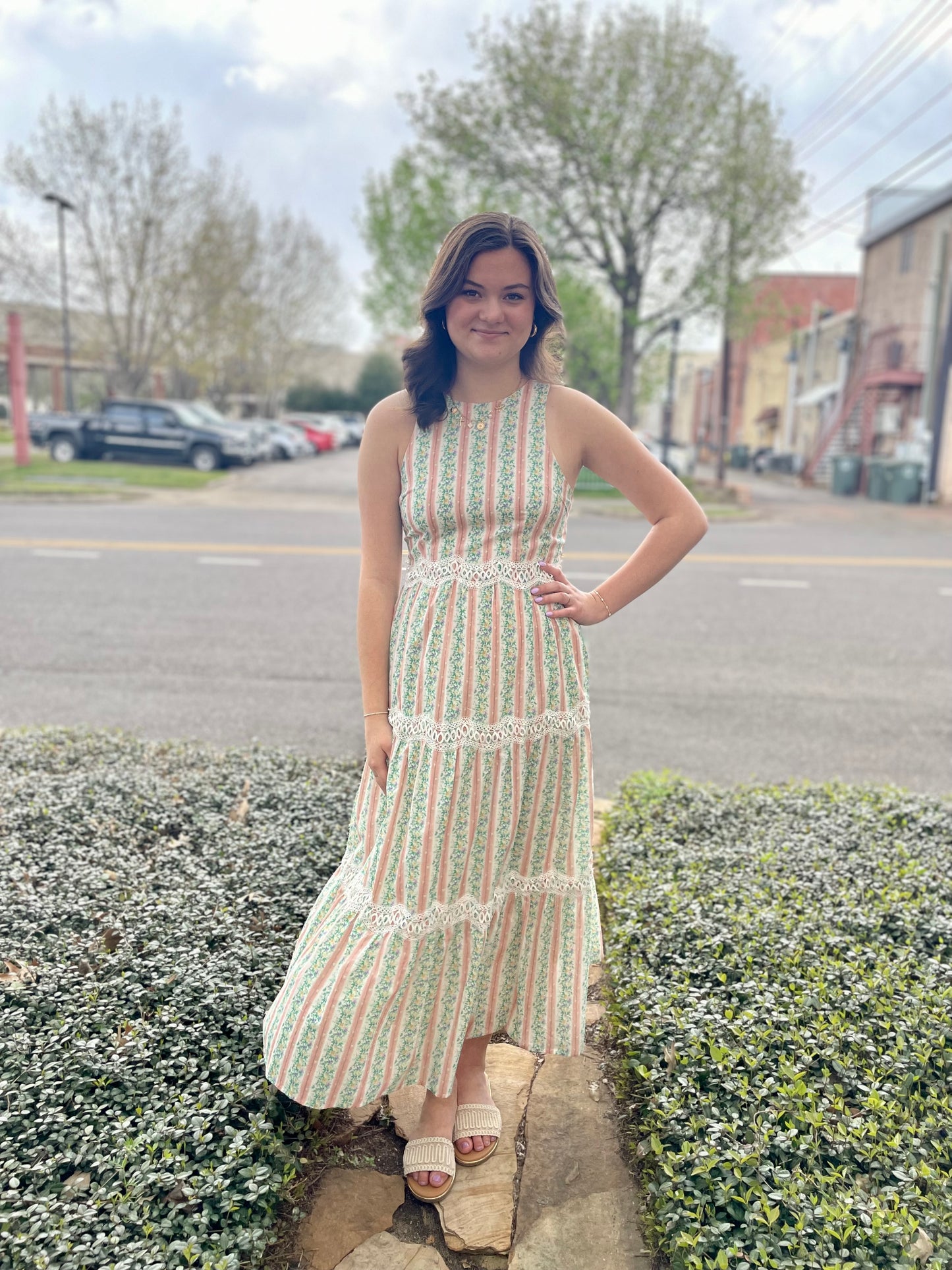 Peach Paradise Midi Dress