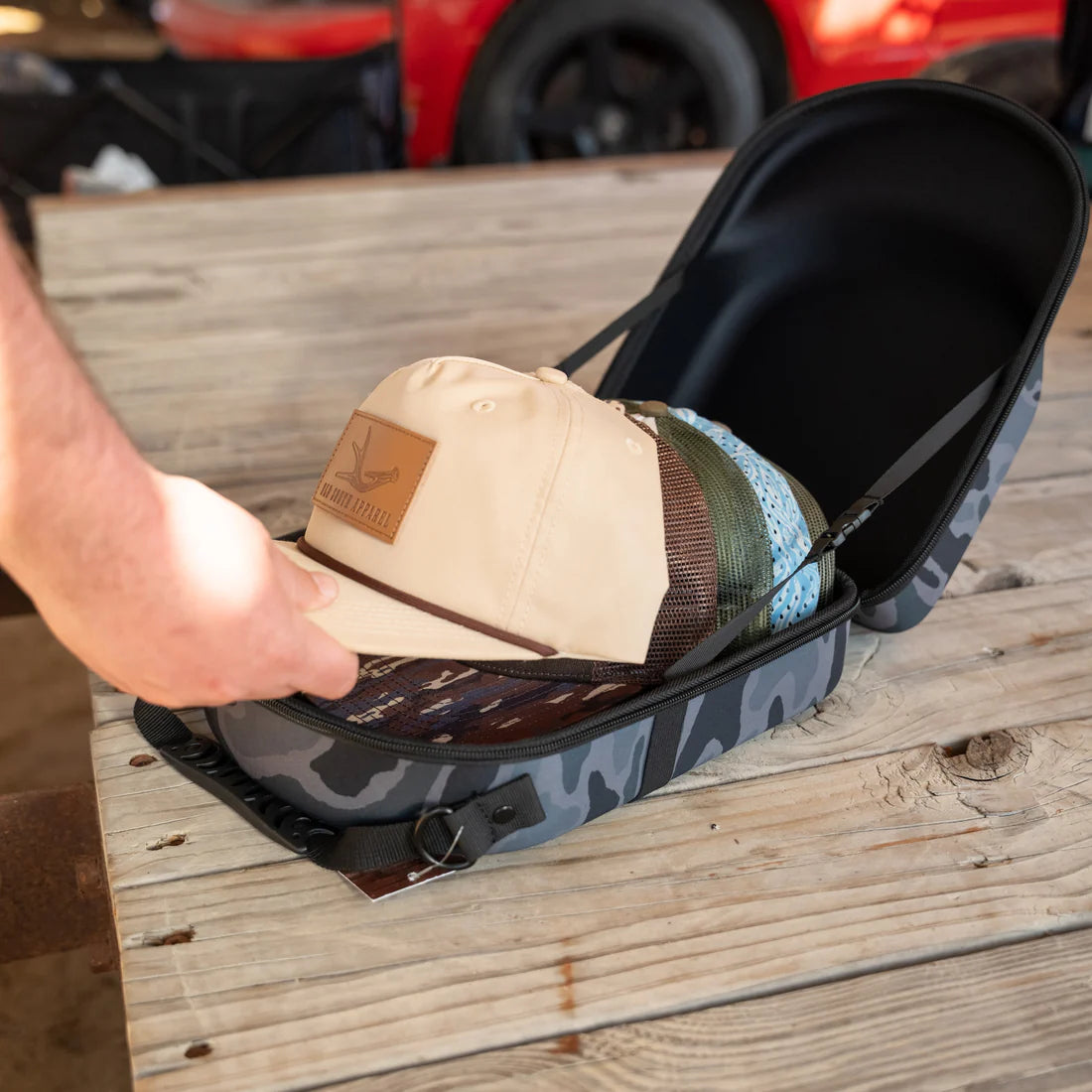 Old South 6 Hat Travel Case - Blackout Camo