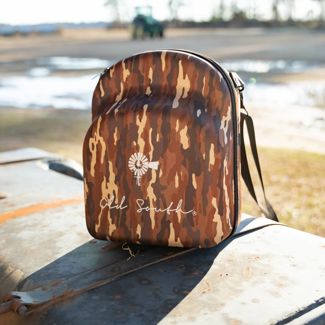 Old South 6 Hat Travel Case - Bark Camo