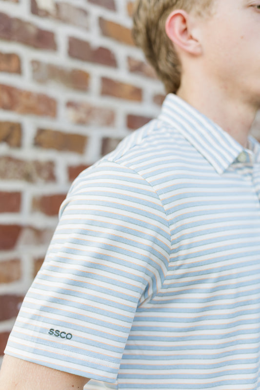 SSCO Cahaba Heather Stripe Polo - Hampton