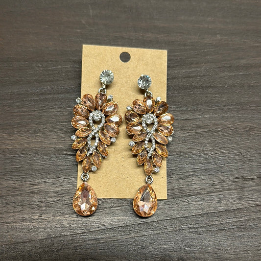 Formal Earrings Rose Gold Silver Base Infinity