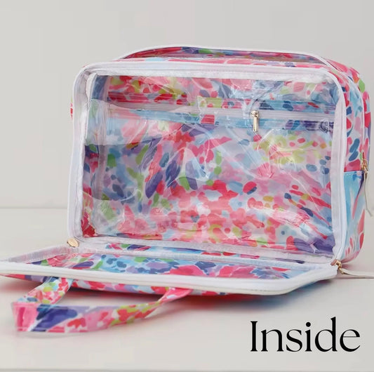 Waterproof Cosmetic Case - Tropical Escape