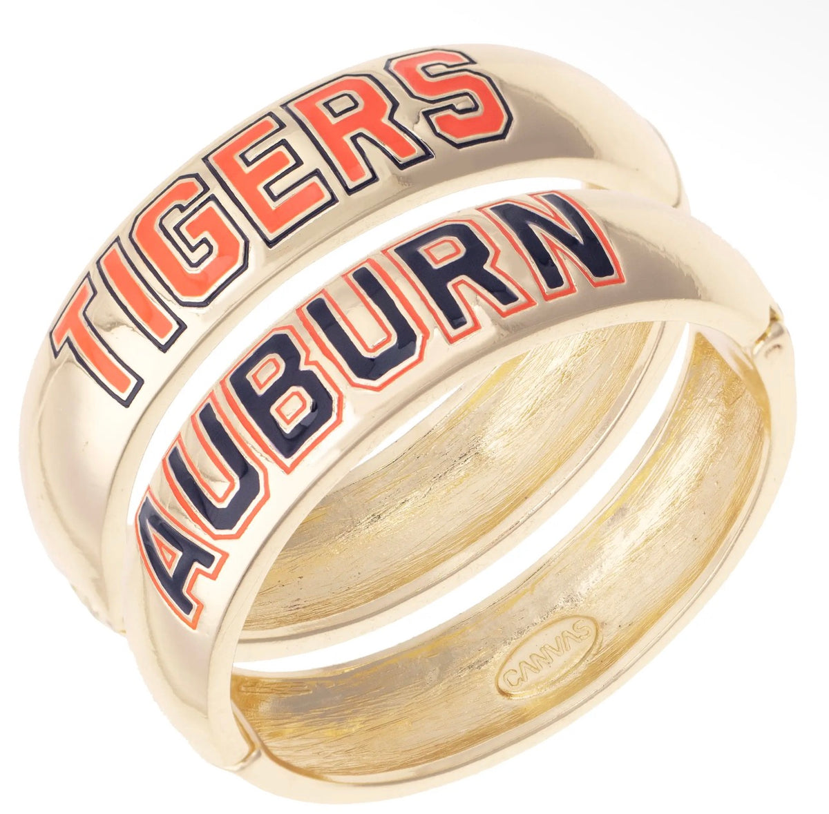 Auburn Tigers Polished Metal Hinge Bangle
