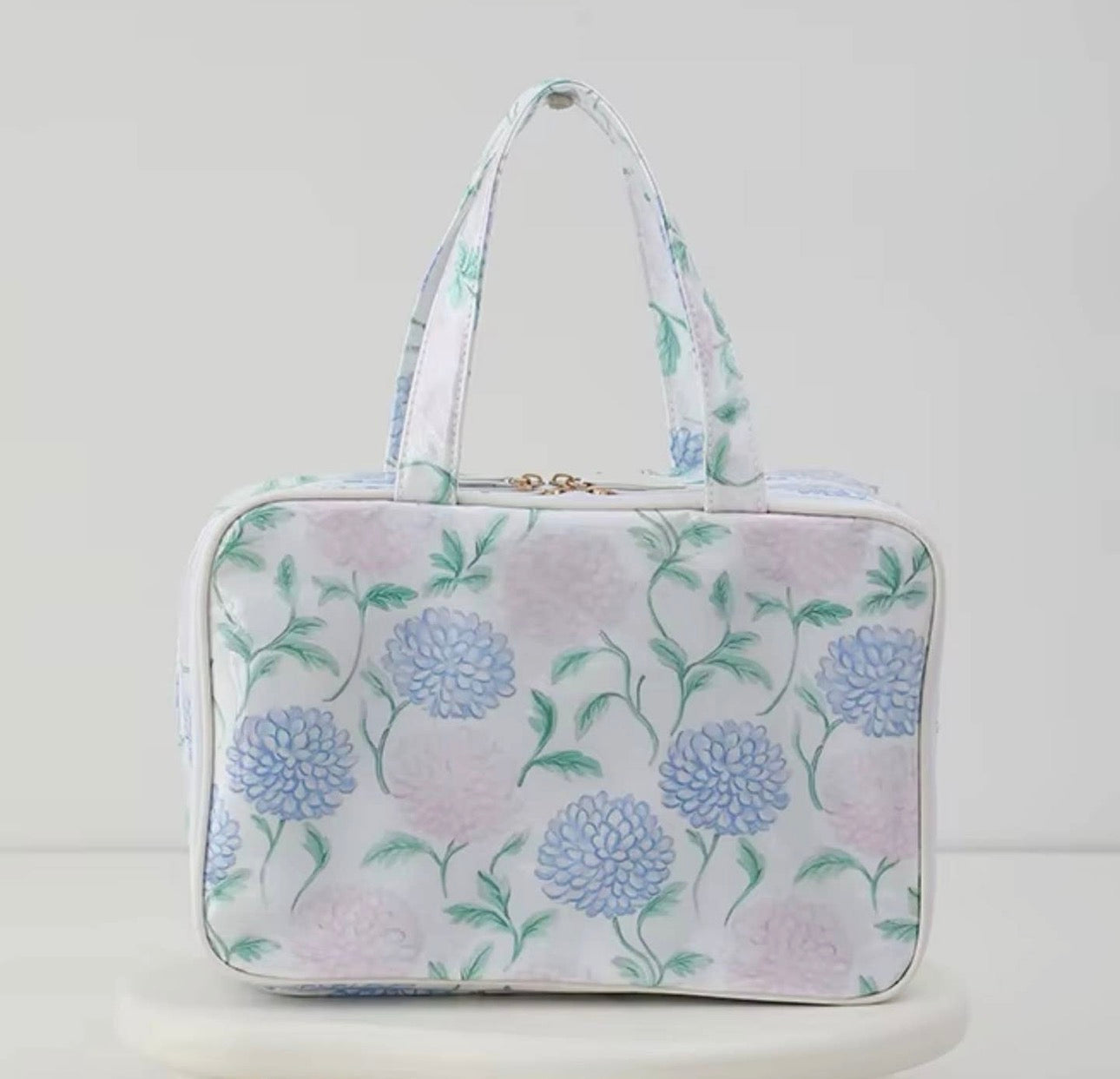 Waterproof Cosmetic Case - Hydrangea Horizon