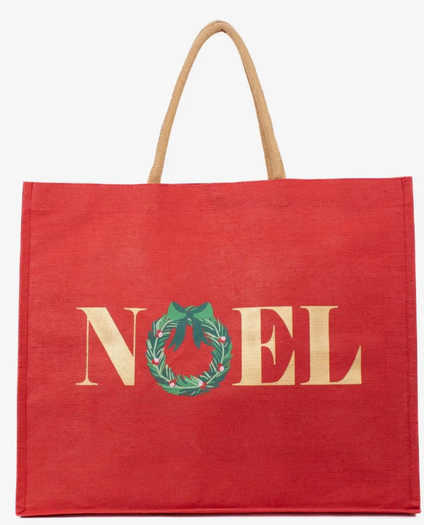 Noel Wreath Juco Carryall Tote
