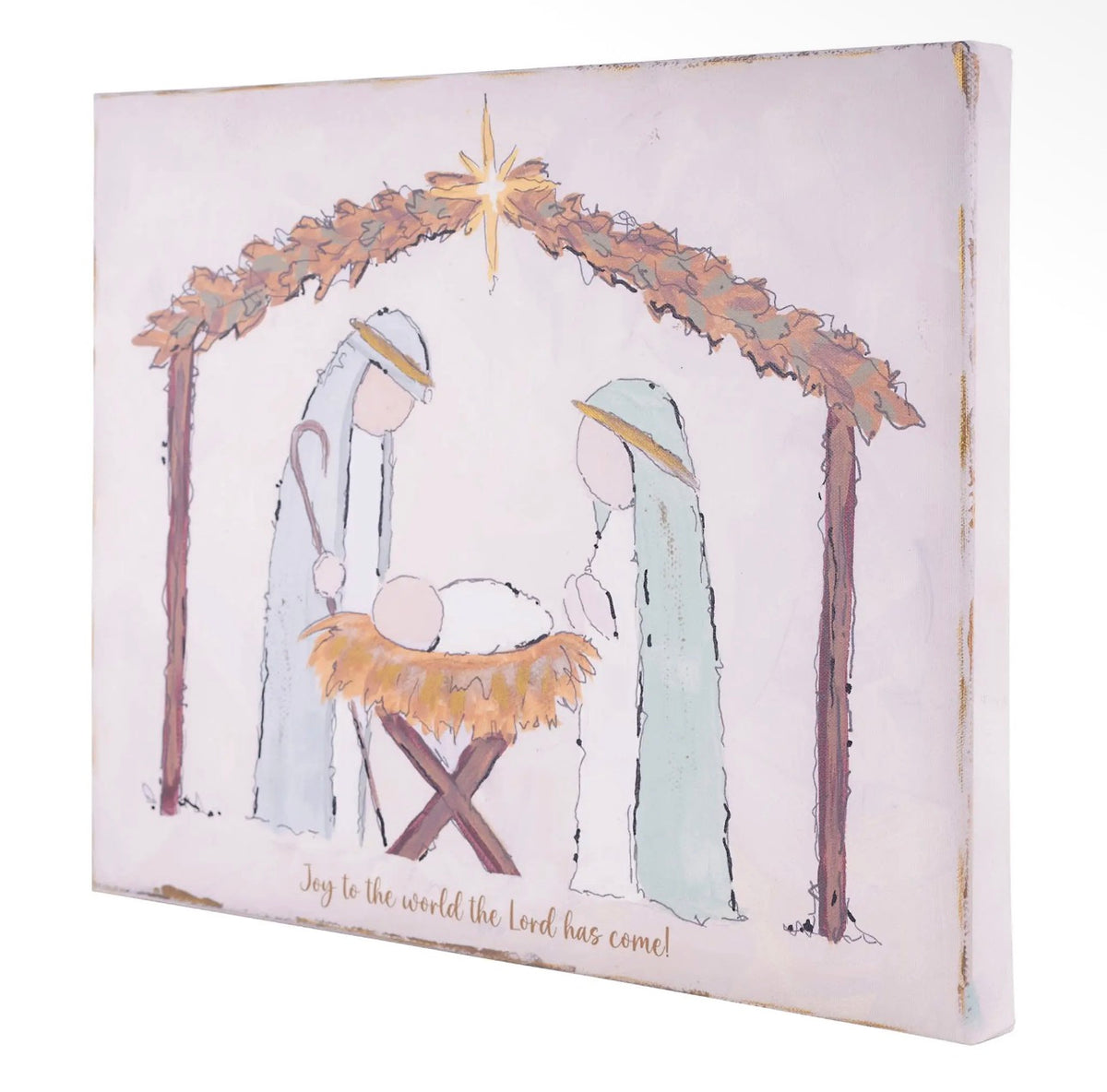 Joy to the World Nativity Canvas