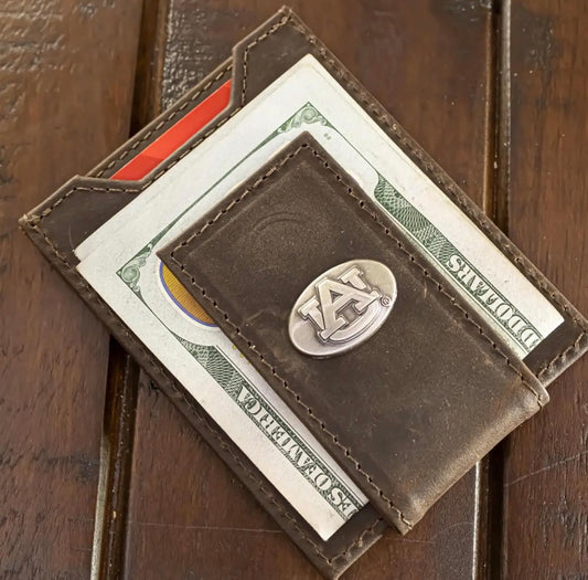 Auburn Tigers Collegiate Magnetic Leather Wallet - AU