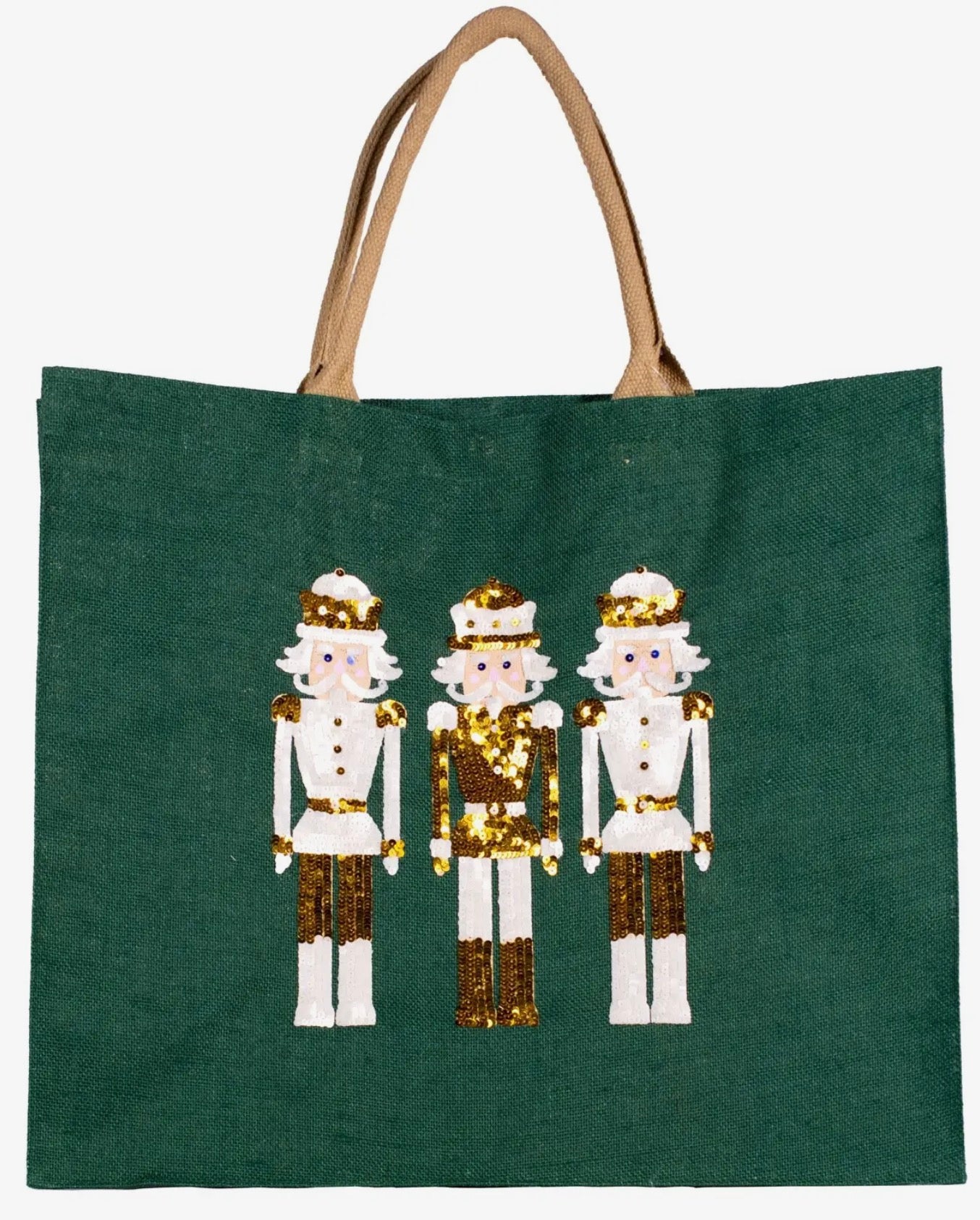 Alpine Nutcracker Sequin Juco Carryall Tote