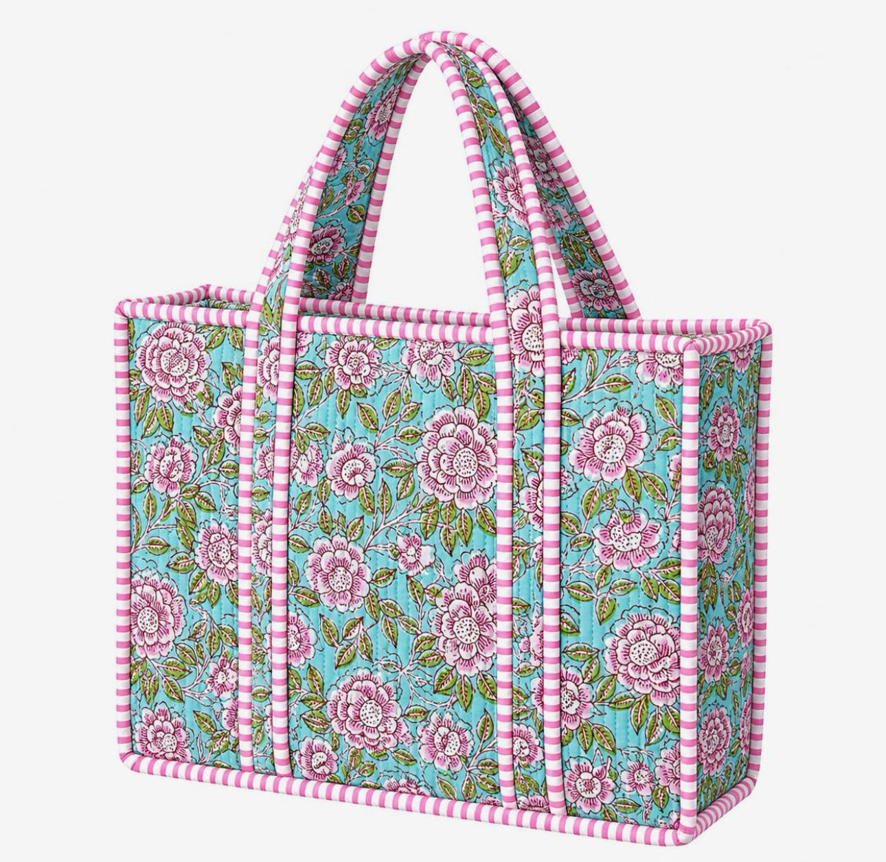 Blooming Flower Quilted Bag - Mini Tote