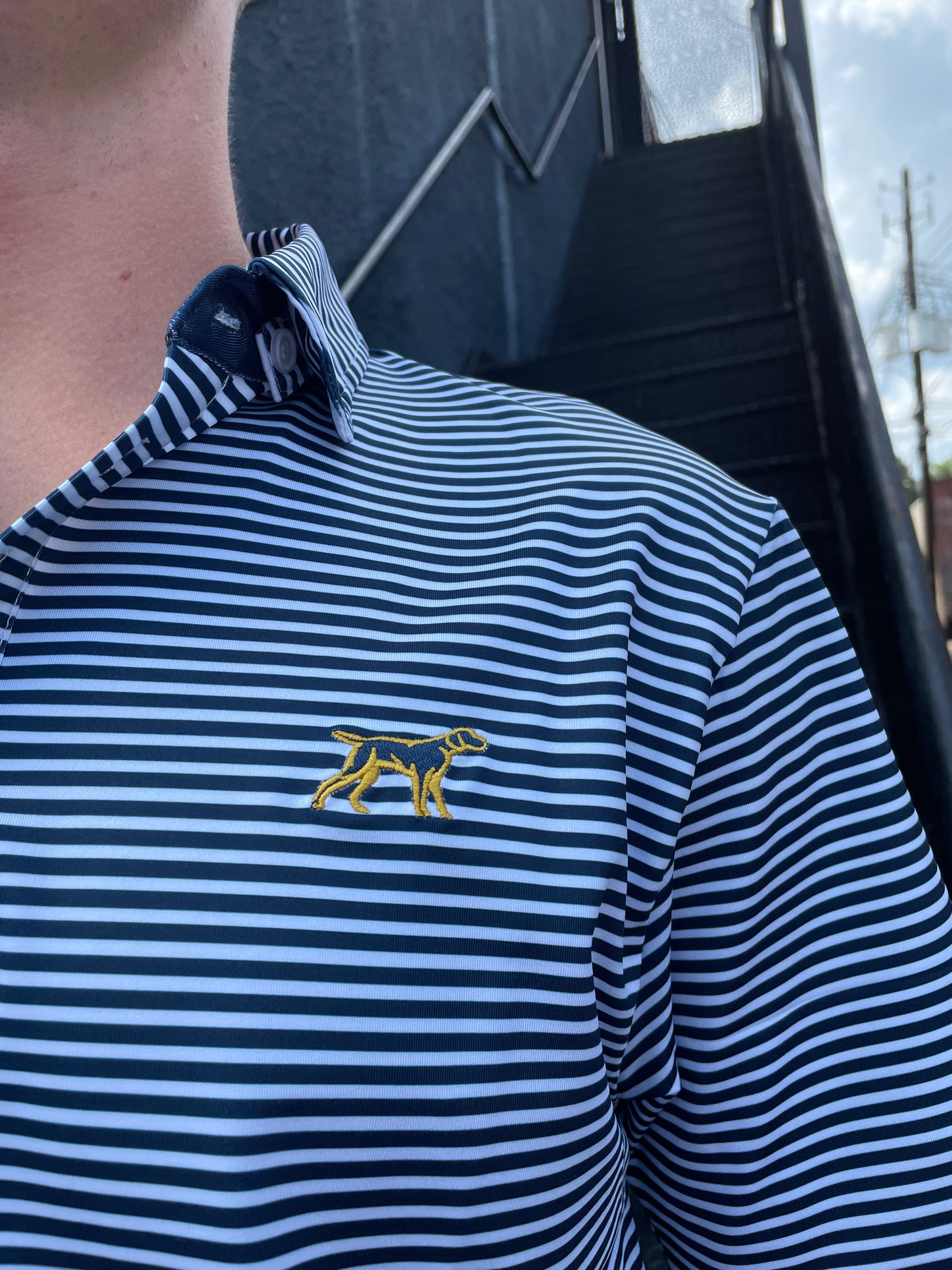 Fieldstone Marshall Performance Polo - Navy/White