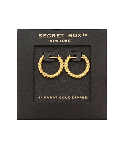 Twisted Gold Dipped Hoops