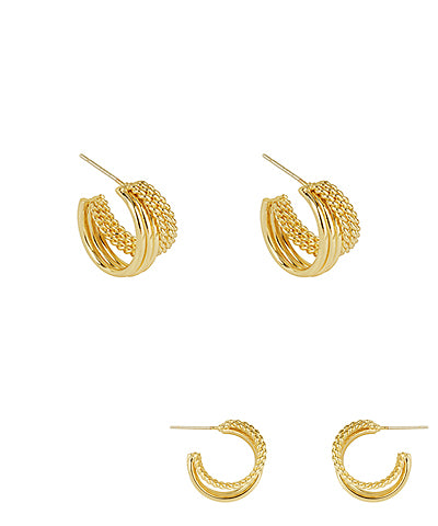 Textured Multi Layered Hoops