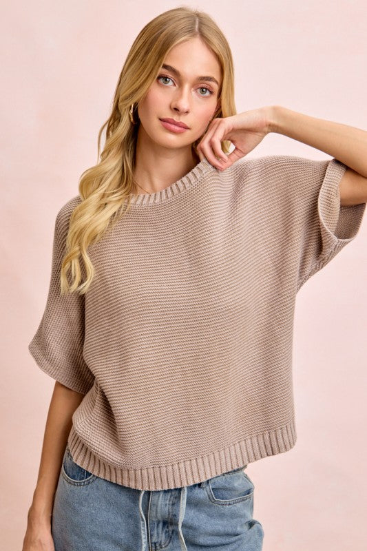 Pastel Getaway Top - Washed Mocha