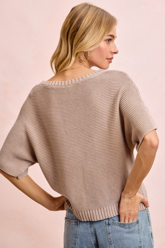 Pastel Getaway Top - Washed Mocha